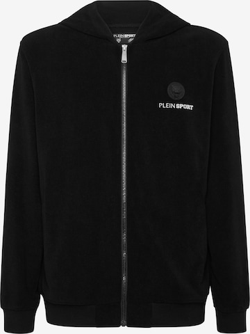 Plein Sport - Sudadera con cremallera en negro: frente