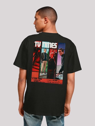 F4NT4STIC Shirt 'TV Times Patrick McGoohan The Prisoner 1967 Cover' in Zwart: voorkant