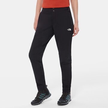 THE NORTH FACE Regular Outdoorbroek 'Quest' in Zwart: voorkant