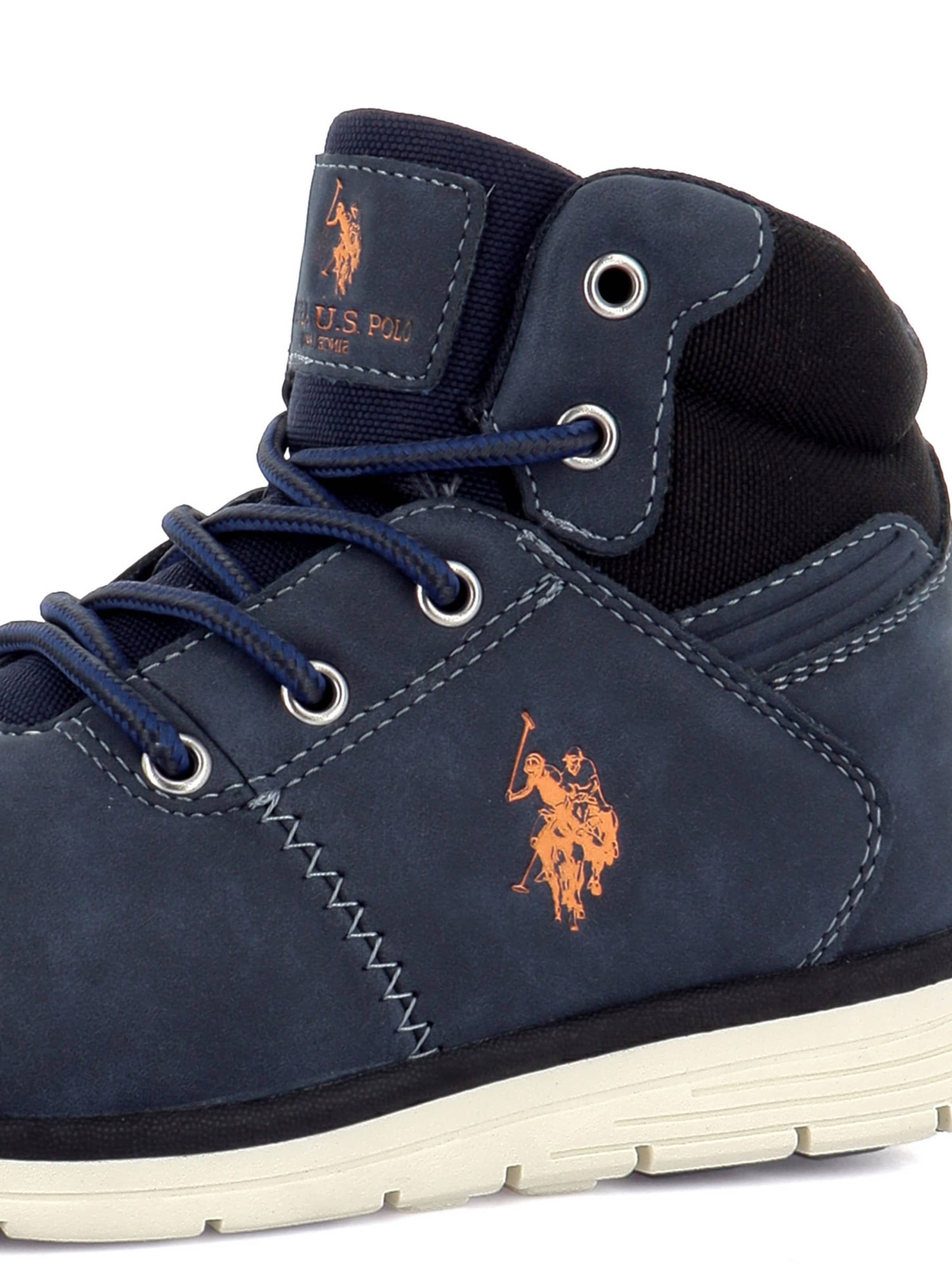 US POLO ASSN. Laarzen 'Carter' in Blauw: zijkant