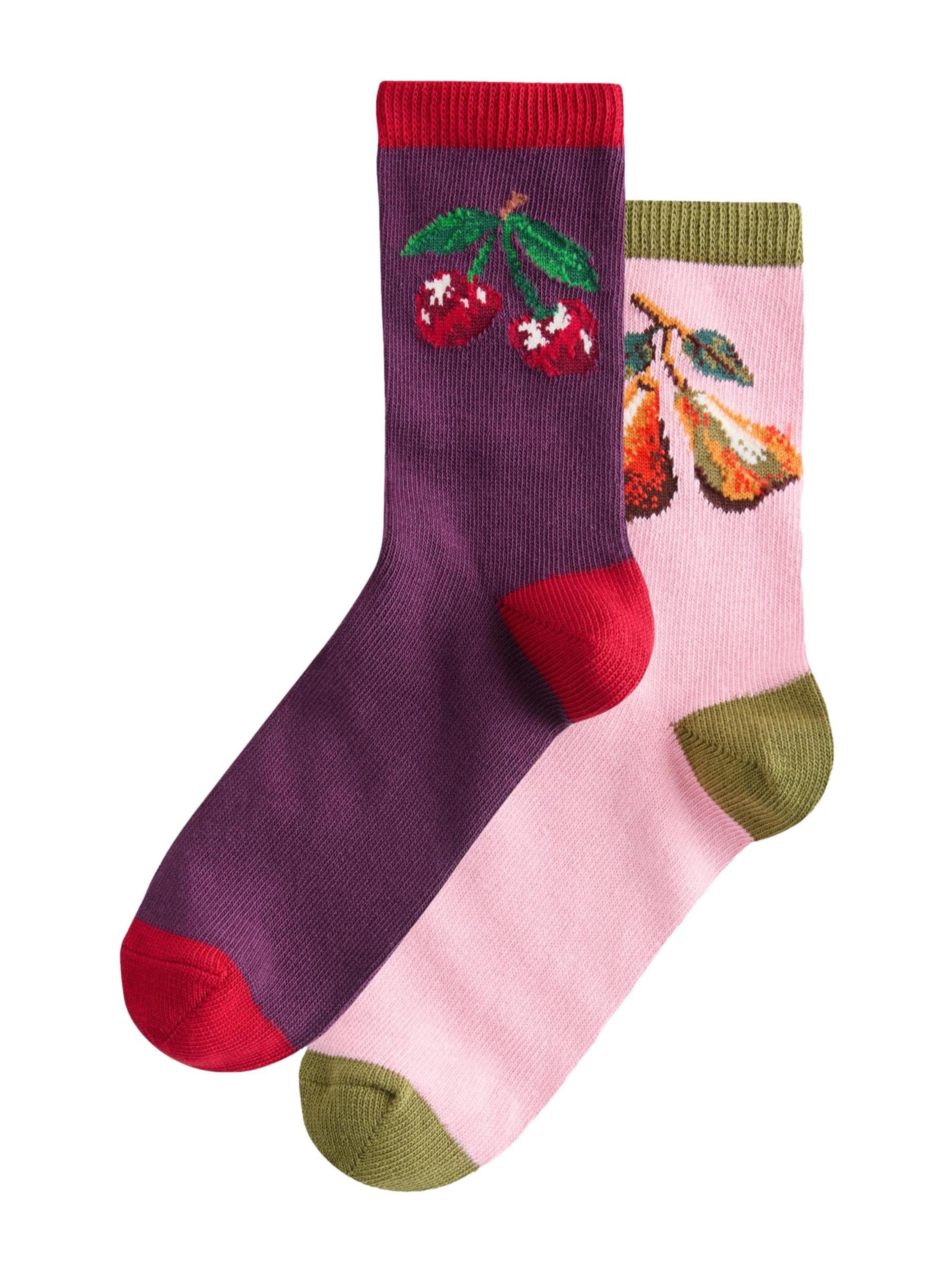 Next Socken in Lila: Vorderseite
