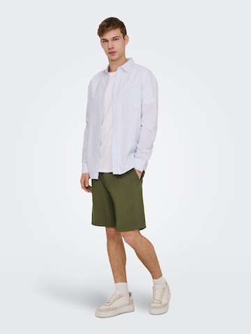 Only & Sons Regular Hose 'ONSWAKE' in Grün