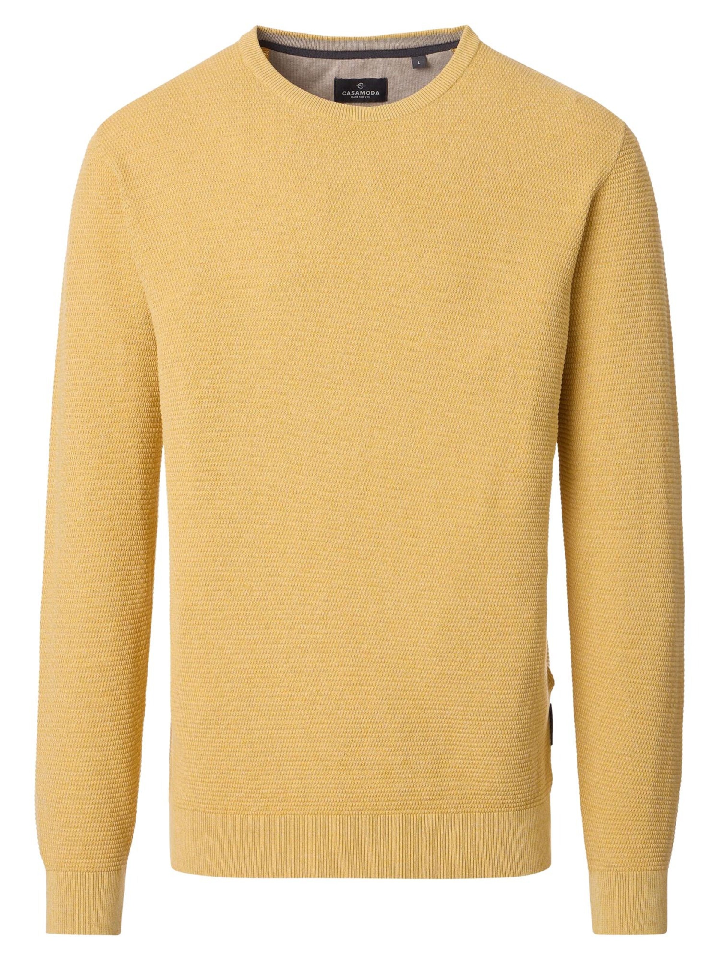 CASAMODA Sweater 'Basic' in Yellow: front