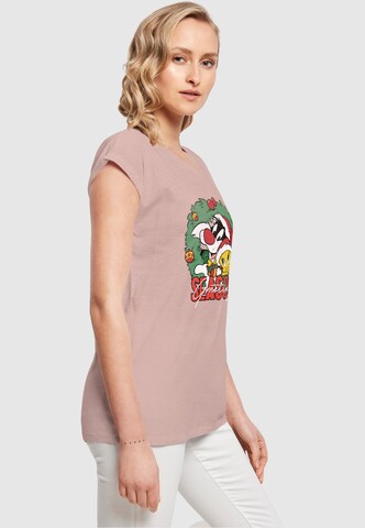 T-shirt 'Looney Tunes - Seasons Greetings' ABSOLUTE CULT en beige