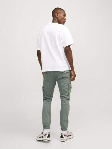 JACK & JONES Tapered Cargobukser 'PAUL FLAKE' i grøn