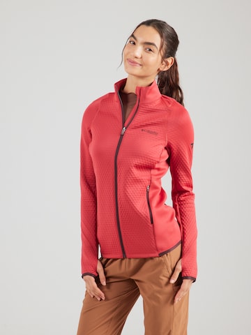 COLUMBIA Sportsweatjacke 'Crystal Leaf' in Rot: Vorderseite