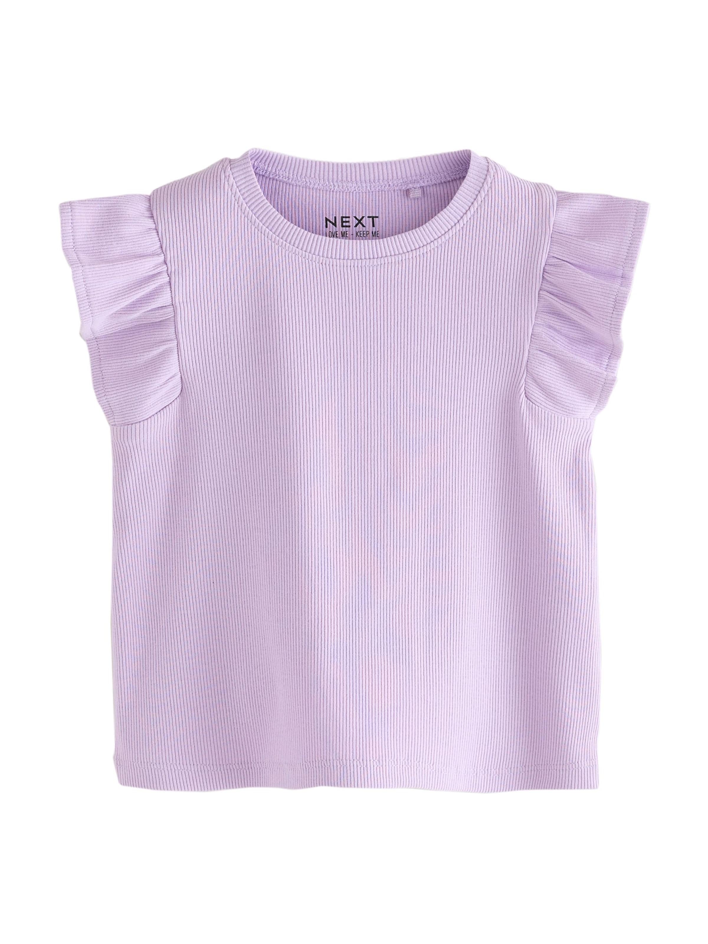 T-Shirt Next en violet : devant