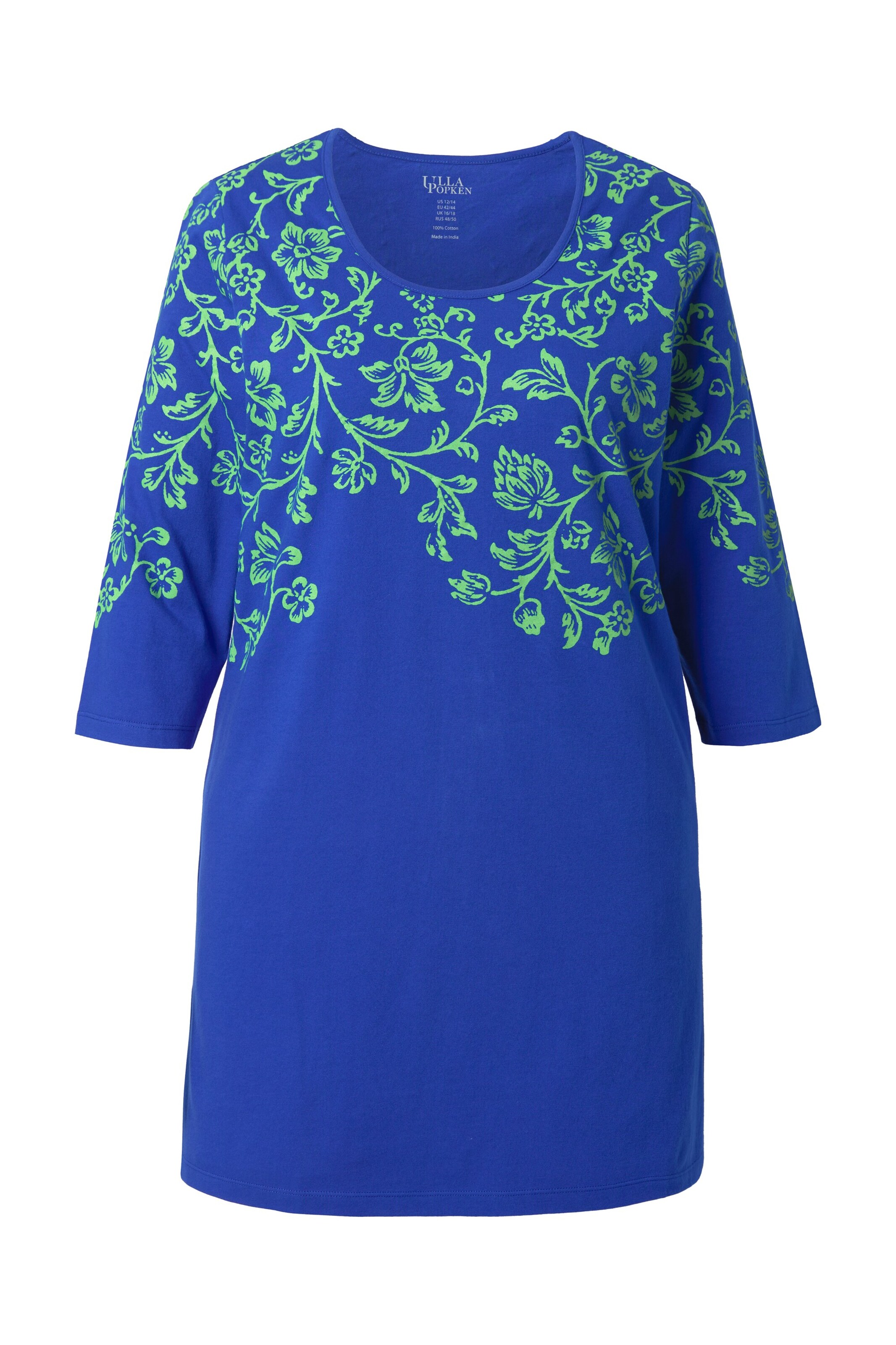 Ulla Popken Shirt in Gentian / Lime, Item view