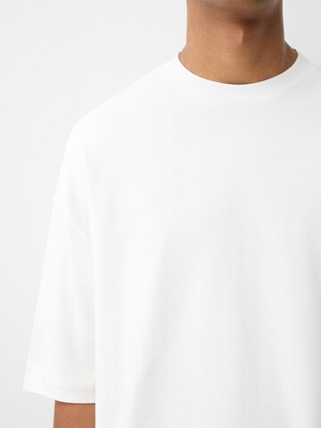 T-Shirt Bershka en blanc