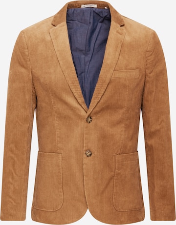 TOM TAILOR - Ajuste estrecho Chaqueta saco en marrón: frente