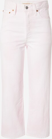 LEVI'S ® - Calças de ganga 'Ribcage Straight Ankle' em rosa: frente