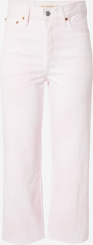 Jean 'Ribcage Straight Ankle' LEVI'S ® en rose : devant