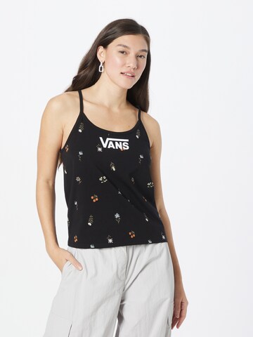 VANS Top 'Micro Ditsy' in Zwart: voorkant