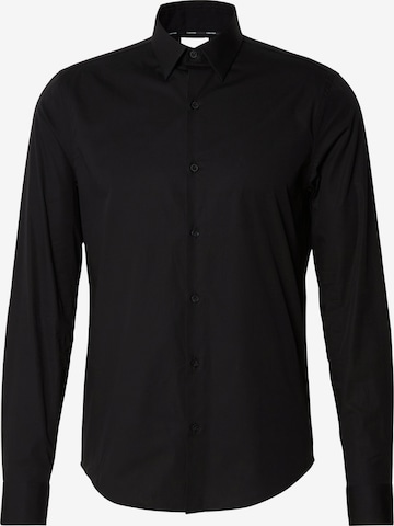 Chemise 'Essential' Calvin Klein en noir : devant