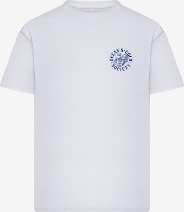 Mister Tee - Camisa 'Oceans Gold' em branco: frente