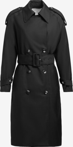 khujo Between-Seasons Coat in Black: front