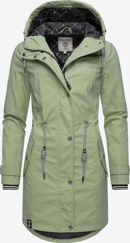 Peak Time Raincoat in Green: front