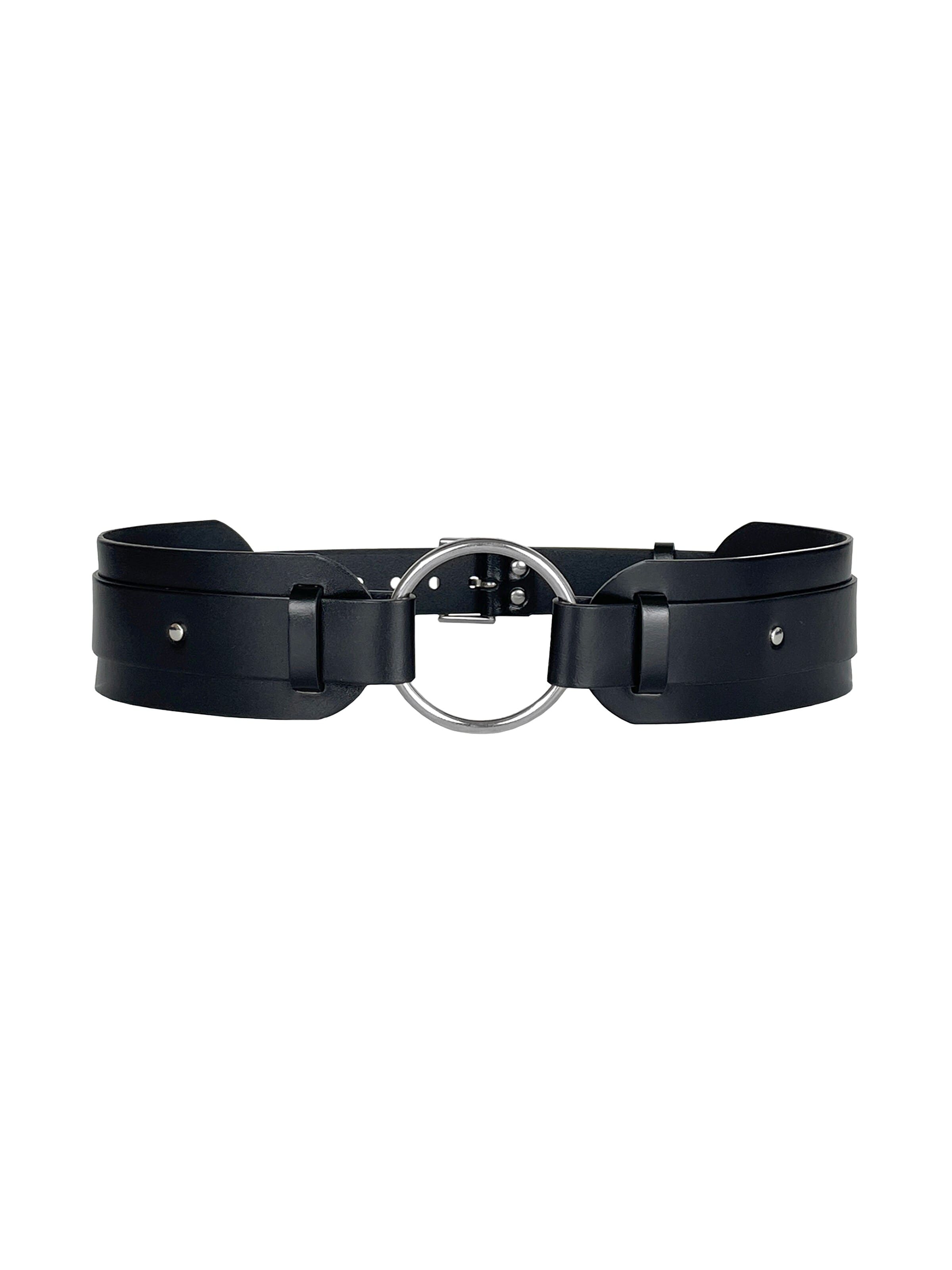 Haute Cuir Gürtel‌ in Schwarz: Vorderseite