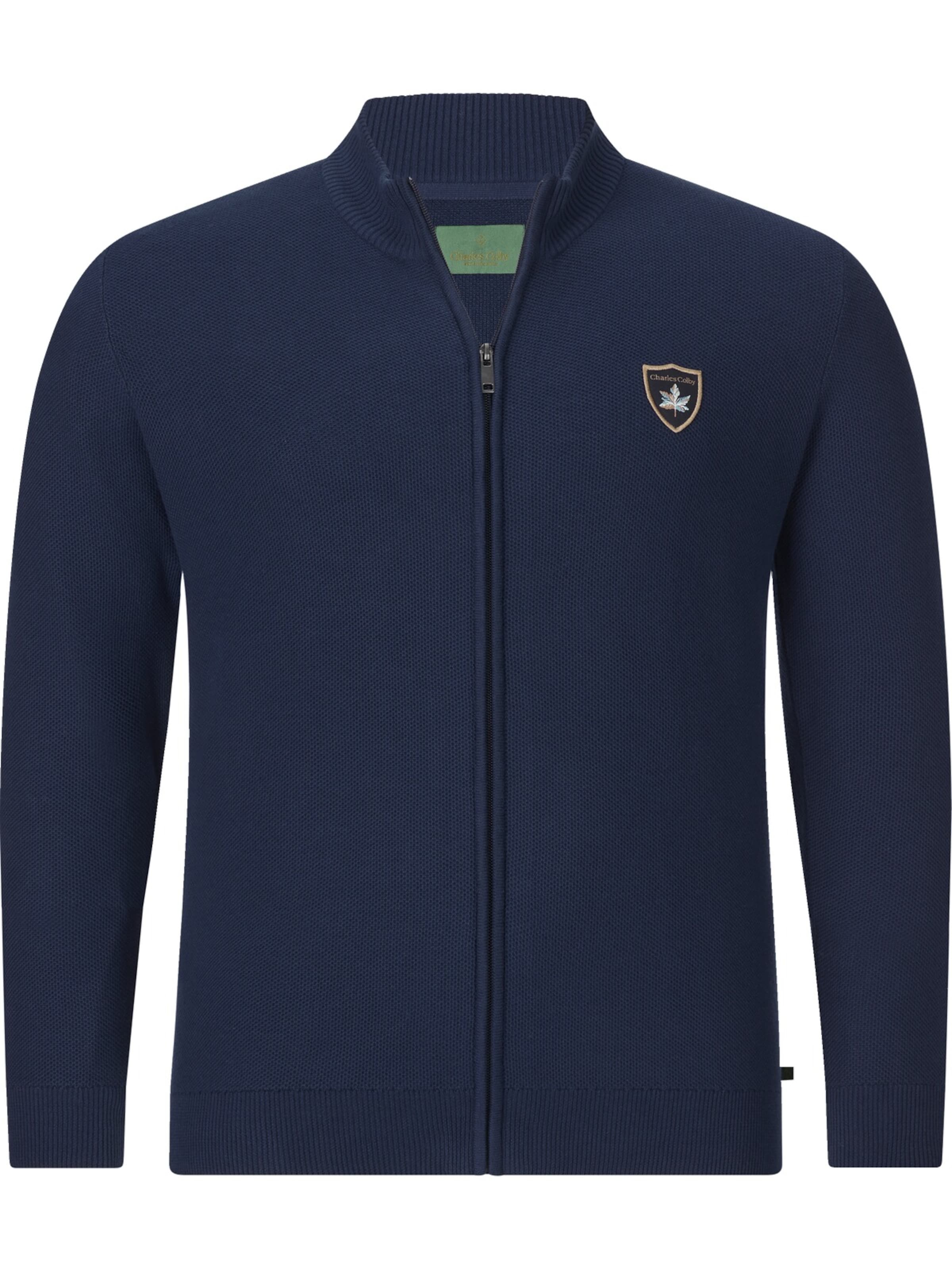 Charles Colby Strickjacke 'Duke Thalaric' in Blau: Vorderseite