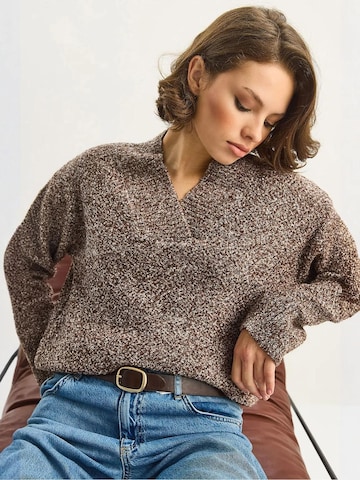 Bianco Lucci Pulover 'Pullover' | rjava barva: sprednja stran