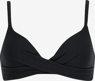 OLYMPIA T-shirt Bikini top in Black: front