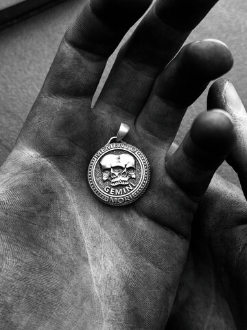 Pendentif 'GEMINI. MEMENTO MORI' REYTEL en argent