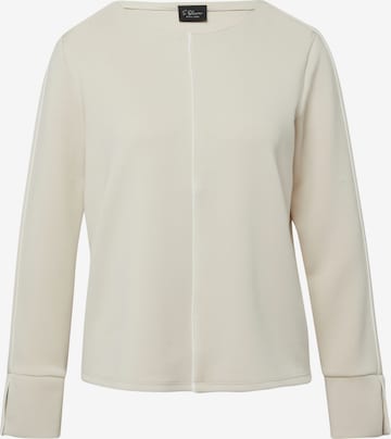 Sweat-shirt s.Oliver en beige : devant