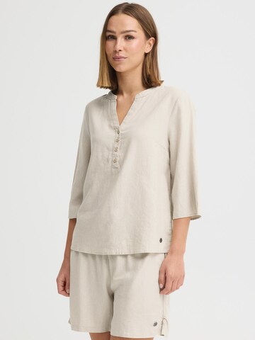 Oxmo Blouse ' OXAnea ' in Beige: voorkant