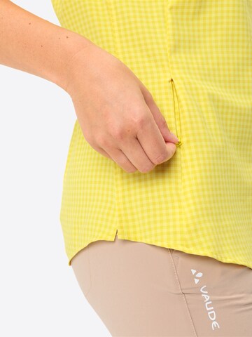 VAUDE Athletic button up shirt ' Seiland III ' in Yellow