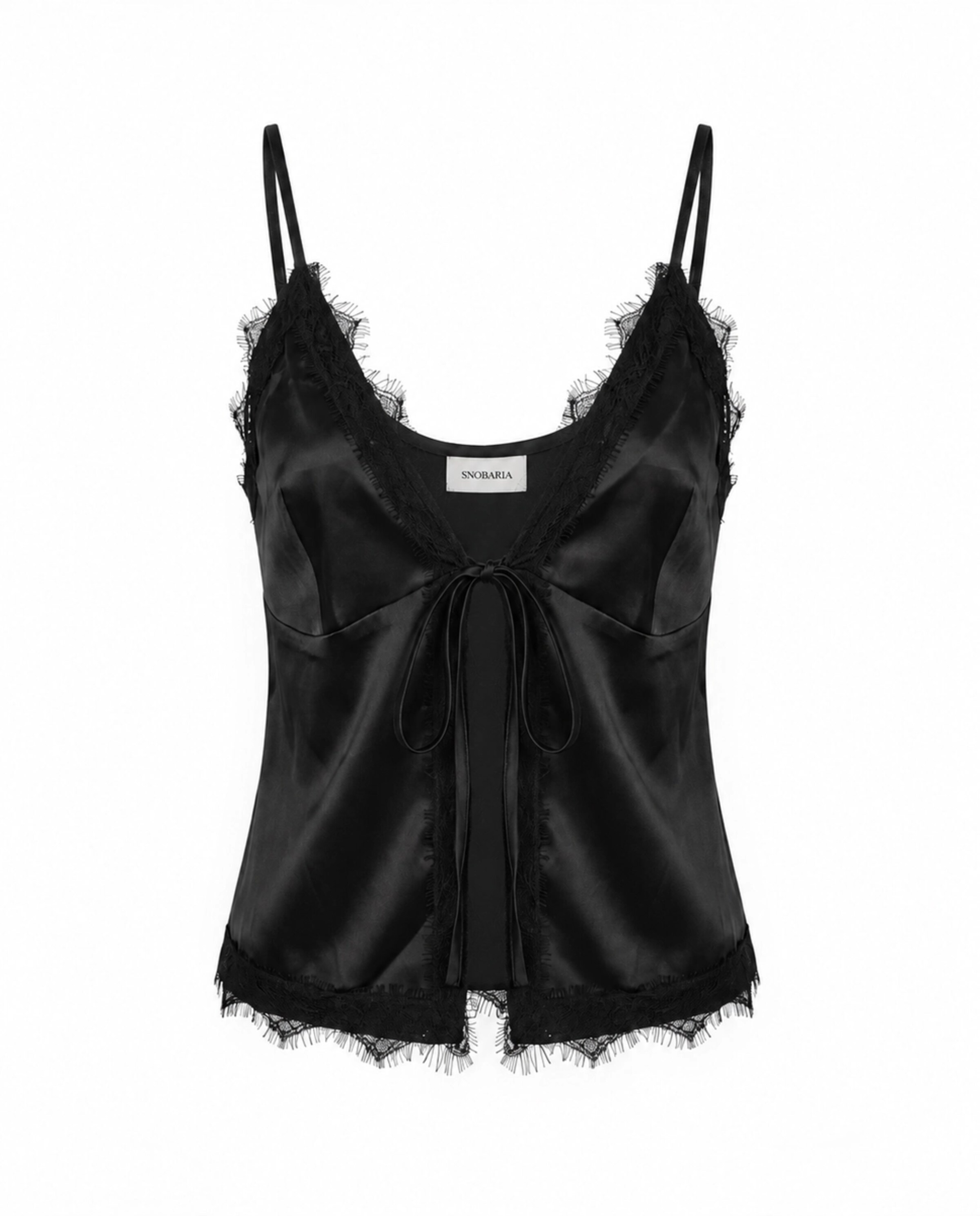 SNOBARIA Top in Schwarz: Vorderseite