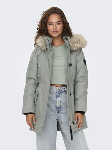 ONLY - Parka de inverno 'Iris' em cinzento: frente