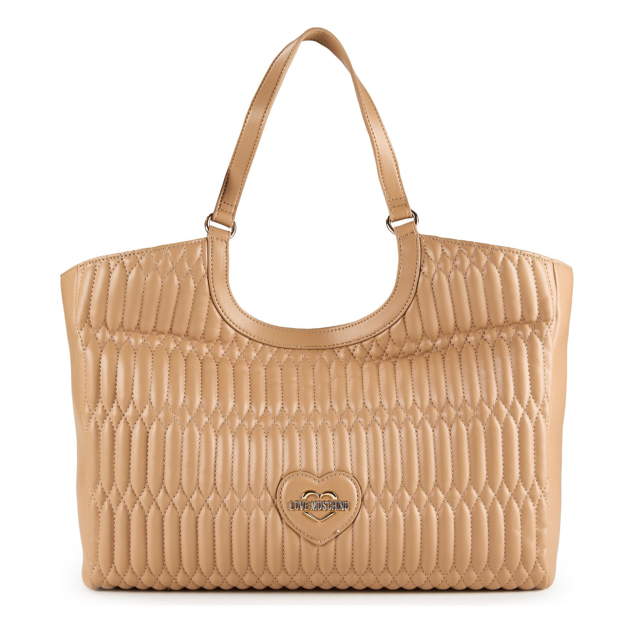 Cabas 'Bubbly Love' Love Moschino en beige : devant