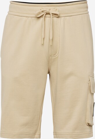 Calvin Klein Jeans Regular Cargobyxa i beige: framsida