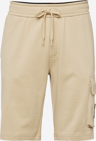Regular Pantalon cargo Calvin Klein Jeans en marron : devant