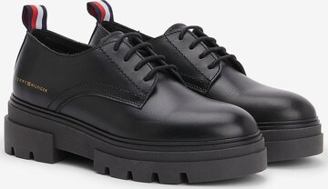 TOMMY HILFIGER Schnürschuh in Schwarz