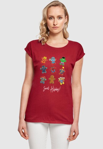 ABSOLUTE CULT Shirt ' Ladies Marvel - Gingerbread' in Mixed colors: front