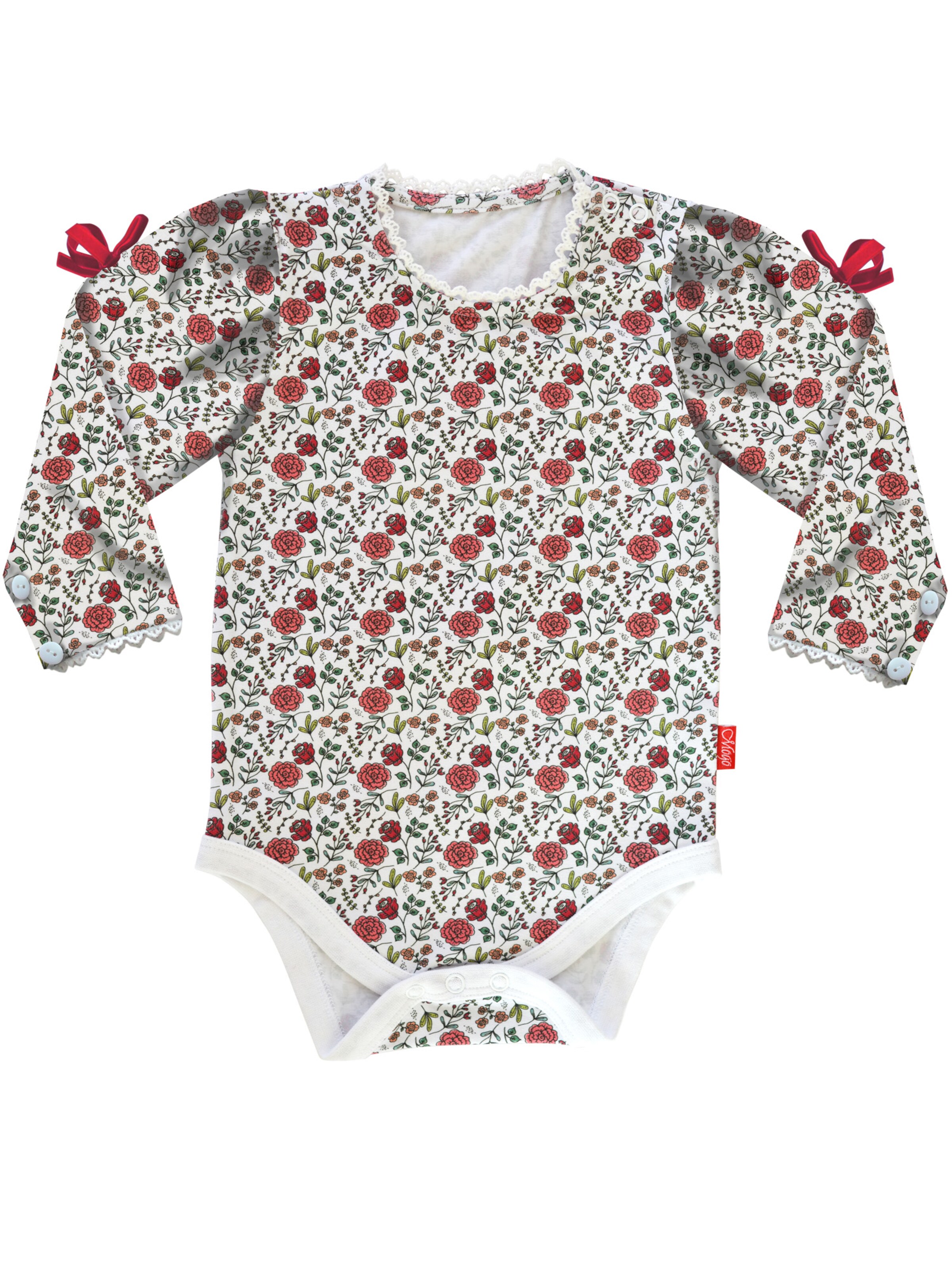 Mogo Strampler/Body 'Nelion'‌‌‌ in Rot: Vorderseite