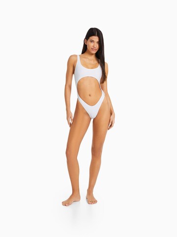 Maillot de bain Bershka en blanc