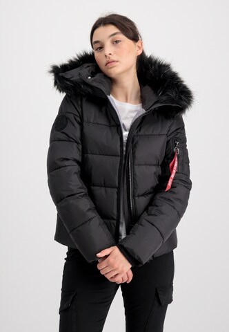 ALPHA INDUSTRIES Vinterjakke i sort: forside