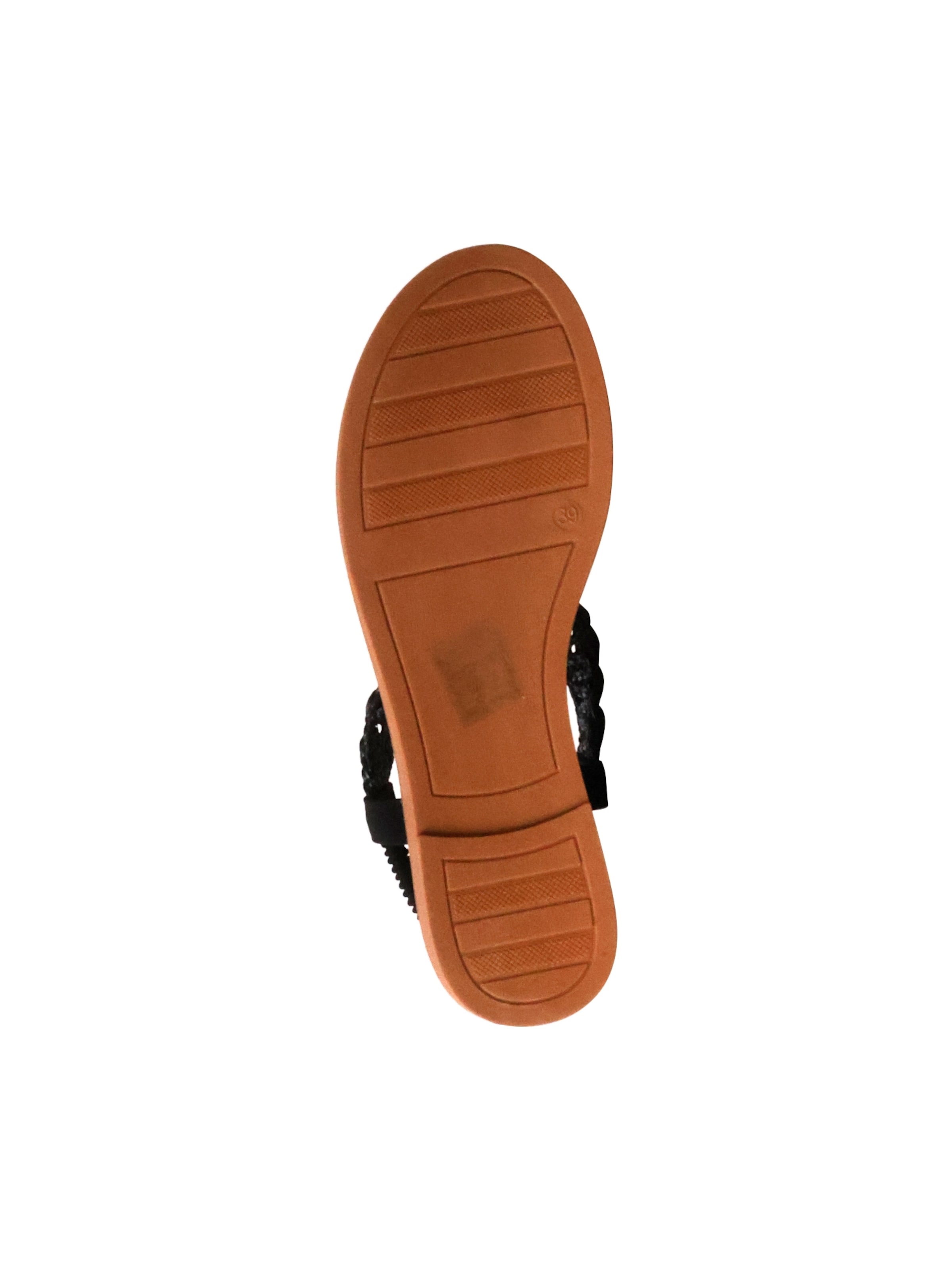 Super Mode Sandały 'Flache Sandalen zum Hineinschlüpfen' w kolorze czarny
