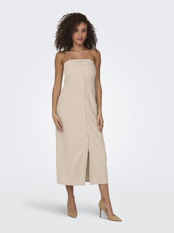 Robe-chemise 'ONLCaro' ONLY en beige : devant