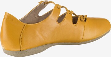 JOSEF SEIBEL Ballet Flats with Strap 'Fiona' in Yellow