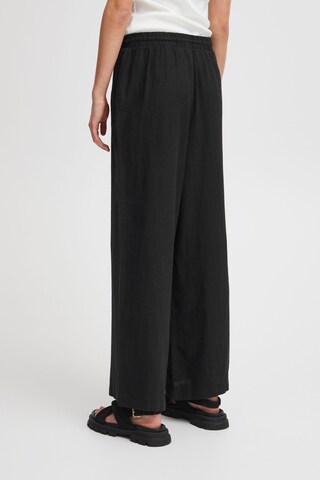 ICHI - Pierna ancha Pantalón 'Ihlino' en negro