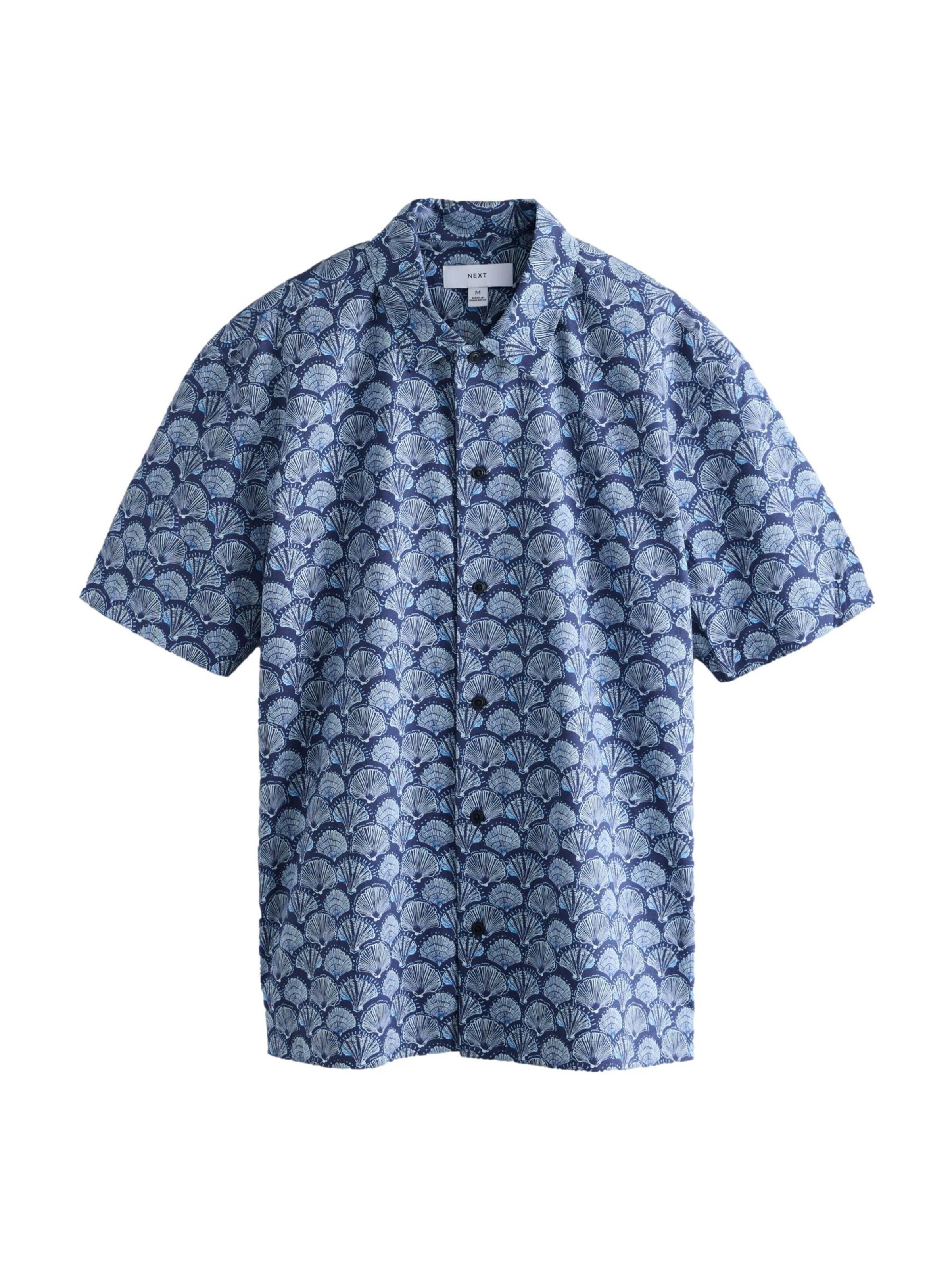 Next Regular fit Button Up Shirt in Blue: front