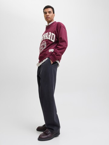 JACK & JONES Wide leg Veckad byxa 'JPSTBILL RHINE' i blå