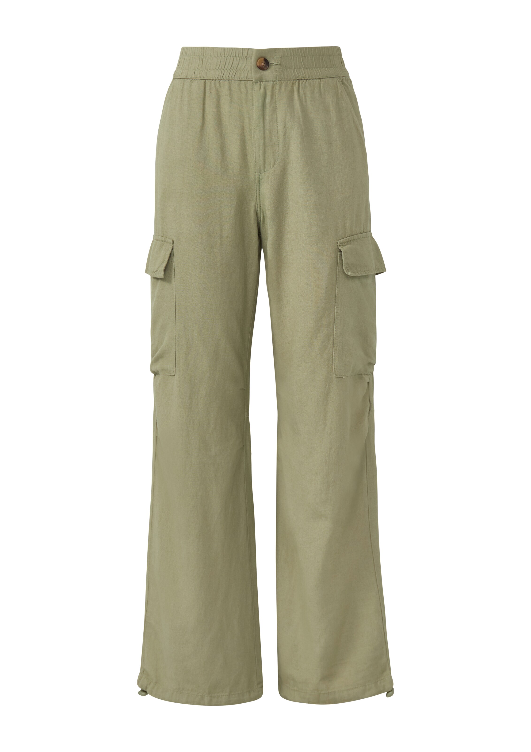 QS Loosefit Hose in Grün: Vorderseite