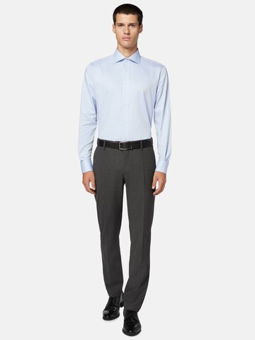 Boggi Milano Regular Fit Hemd 'Dobby' in Blau
