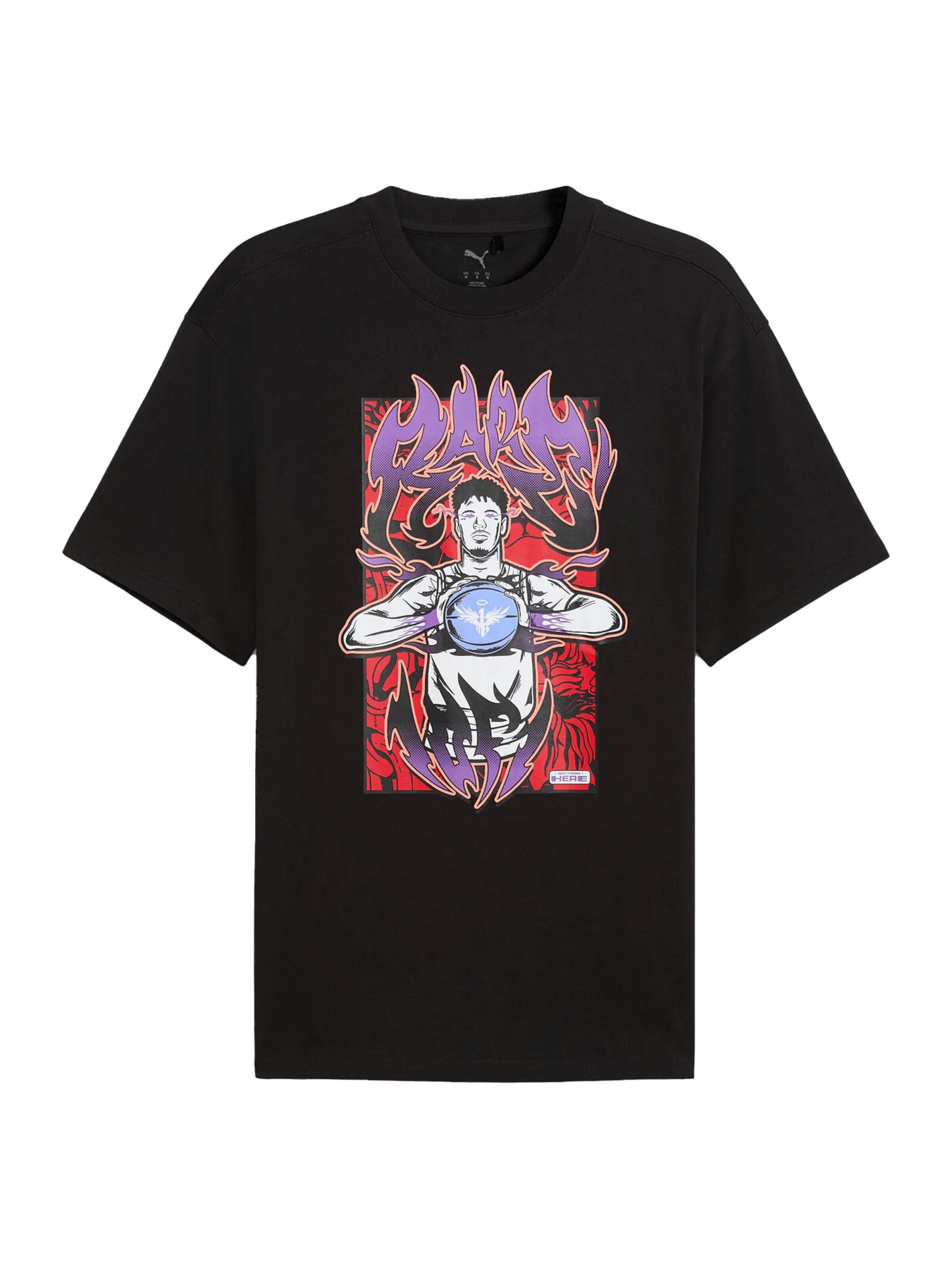 PUMA Funktionsshirt 'Melo Phoenix' in Schwarz: Vorderseite