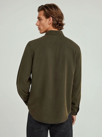 Funky Buddha Regular Fit Hemd in Grün