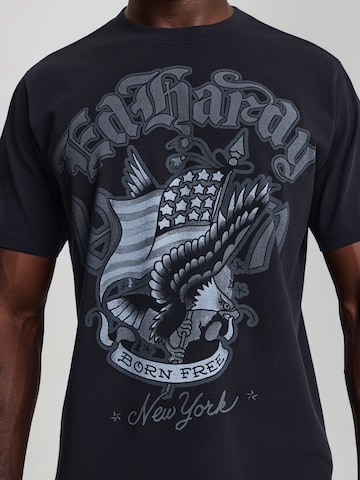 Ed Hardy - Camiseta en negro: frente
